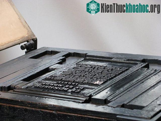 Một bản in được trưng bày tại bảo tàng