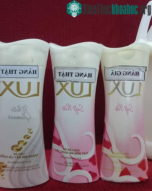 Sữa tắm Lux thật và nhái