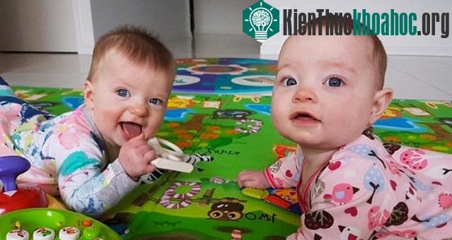 Hai bé khác nhau về vẻ ngoài, chiều cao, cân nặng và cả nhóm máu.