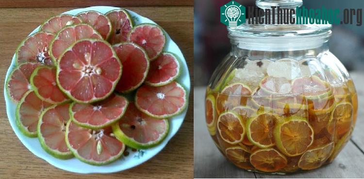 Chanh đào ngâm mật ong trị ho rất tốt.
