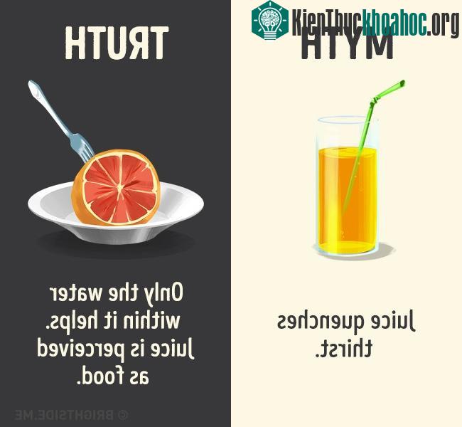 Nước ép trái cây dập tắt cơn khát.