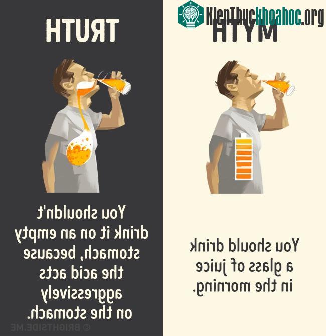 Buổi sáng, bạn nên uống một ly nước ép.