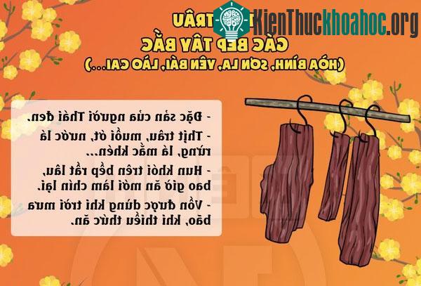 Thịt trâu gác bếp Tây Bắc (Hòa Bình, Sơn La, Yên Bái, Lào Cai...)