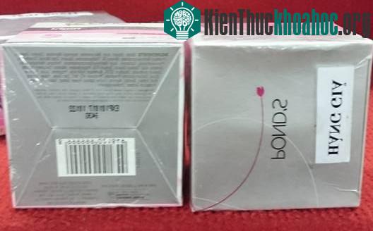Kem trắng da Pond's nhái và thật.