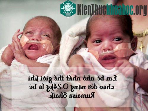 Em bé nhỏ cân nhất thế giới sống sót