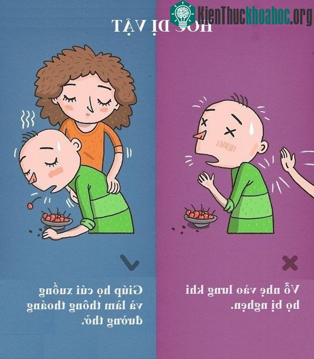 Nếu bạn vỗ nhẹ lưng của người đang bị nghẹn, hóc, dị vật sẽ tiếp tục đi xuống khí quản, dễ gây nghẹt thở.