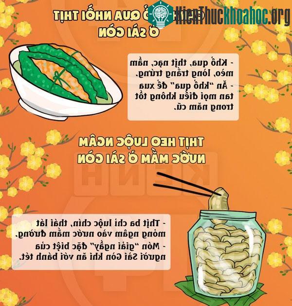 Canh khổ qua nhồi thịt và thịt heo luộc ngâm nước mắm ở Sài Gòn