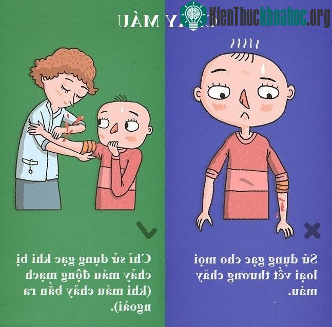 Nếu bị chảy máu tĩnh mạch, chỉ cần lau nhẹ nhàng.