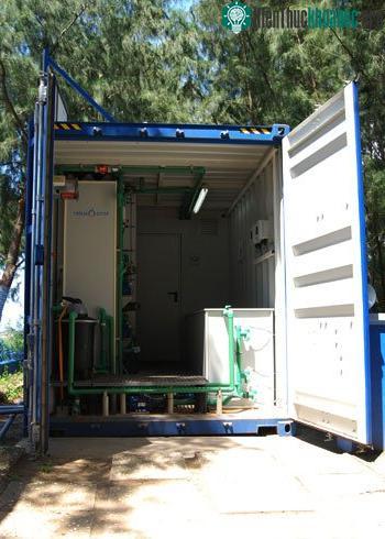 Taprogge Terrawater thiết kế theo module, đặt gọn trong container 20-40 feet. (Ảnh: Hà Mai)