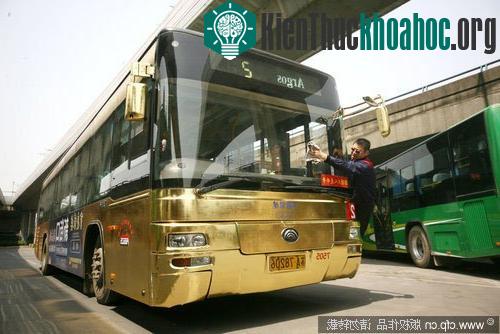 Trung Quốc đưa xe buýt mạ vàng vào hoạt động ảnh 1