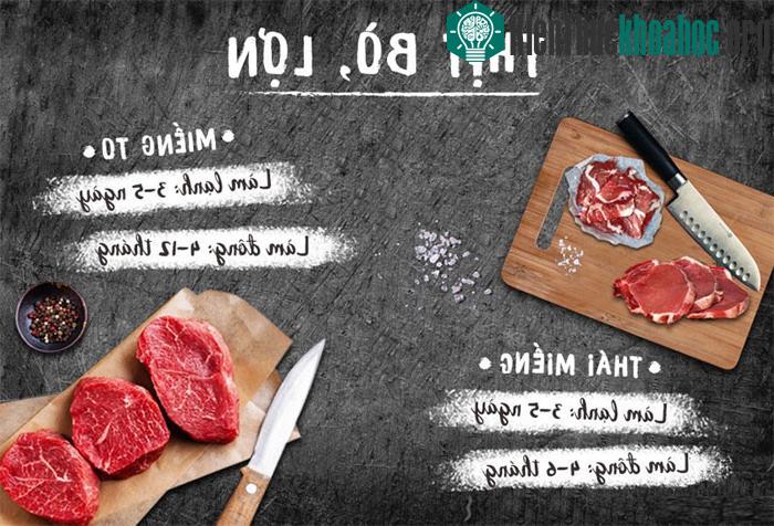 Với thịt bò hay thịt lợn, bạn cần làm sạch chúng trước khi cho vào tủ lạnh bảo quản.