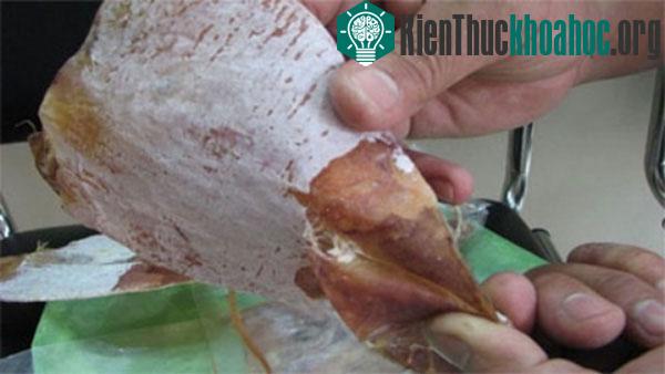 Mực khô giả có kích thước nhỏ hơn. (Ảnh minh họa).