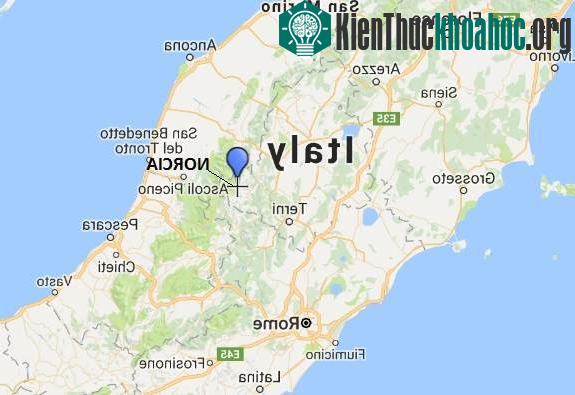 Vị trí nơi xảy ra động đất.