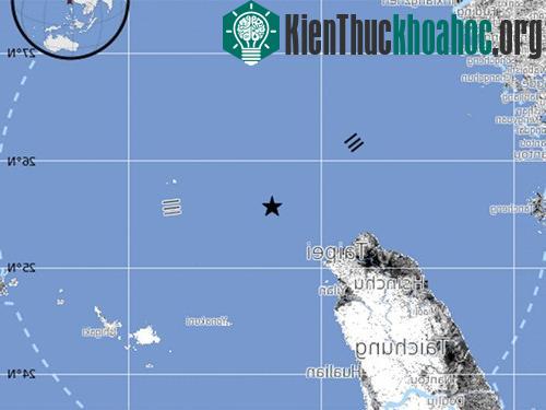 Vị trí tâm chấn động đất. (Đồ họa: USGS).