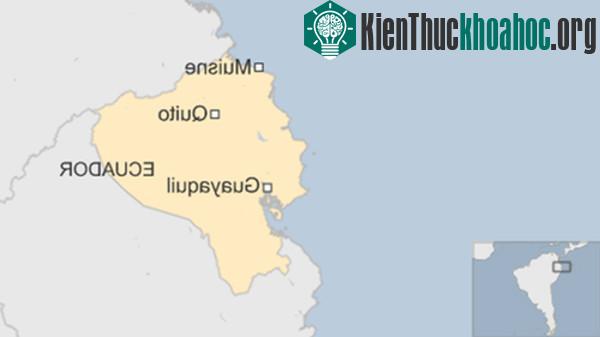 Vị trí thủ đô Quito, Ecuador. (Đồ họa: BBC.)