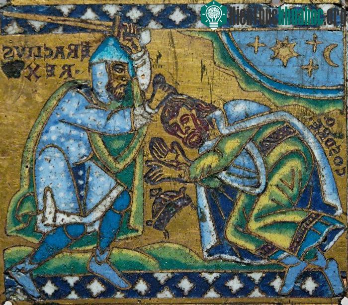 Hoàng đế Heraclius của Đế quốc Byzantine kết liễu cuộc đời vị vua quan trọng cuối cùng Đế chế Sasanian, vua Khosrau (Khosrow) II (trị vì từ 590-628 SCN). (Ảnh: Wikimedia)