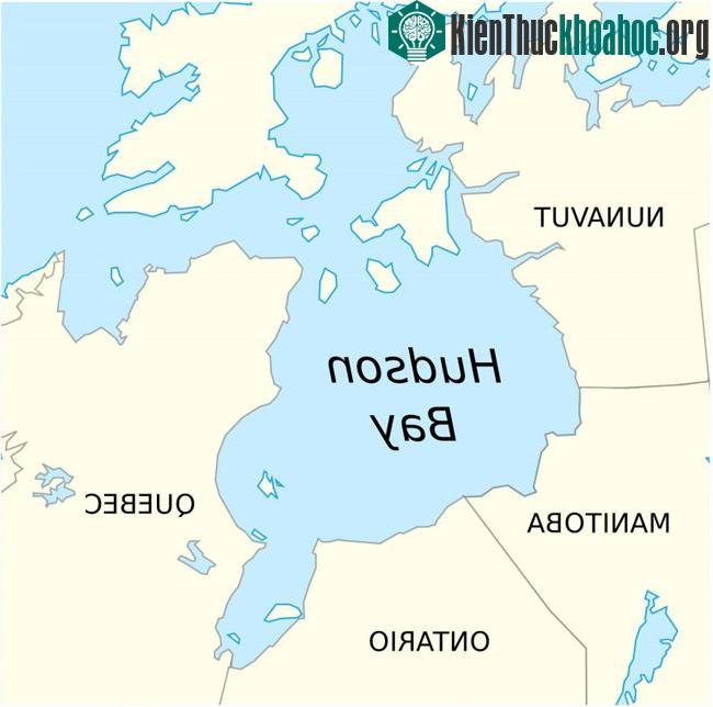 Bản đồ vùng vịnh Hudson. (Ảnh: Wikipedia).