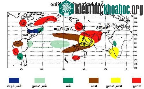 Ảnh hưởng của El Nino tới thế giới năm 2015. (Đồ họa: Open Snow).