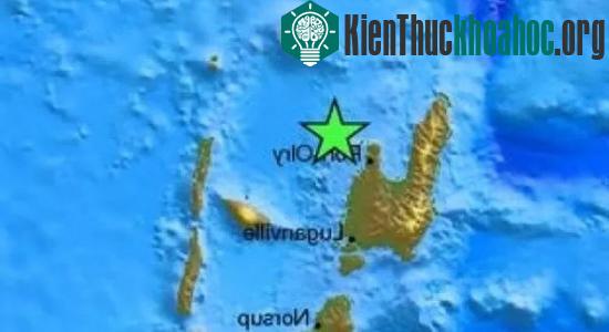 Vị trí xảy ra trận động đất 7.3 độ richter tại Vanuatu - (Ảnh: Stuff).