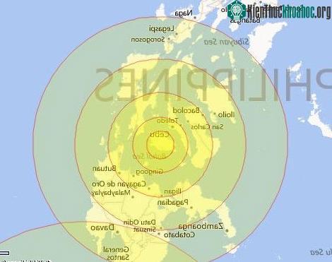 Động đất 4,5 độ Richter xảy ra ở nơi siêu bão Haiyan vừa quét qua. (Ảnh: myforecast)