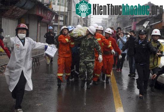 Cứu trợ sau động đất tại Tứ Xuyên