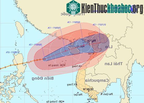 Đường đi của cơn bão. (Click vào hình để coi kích cỡ lớn hơn)
