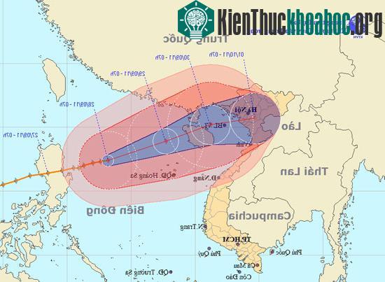 Đường đi của cơn bão. (Click vào hình ảnh để xem kích cỡ lớn hơn)