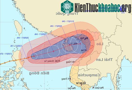Đường đi của cơn bão. (Click vào hình để xem kích cỡ lớn hơn)