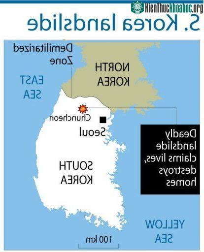 Lở đất kinh hoàng tại Hàn Quốc, 17 người chết
