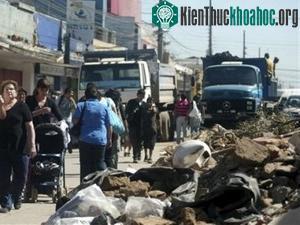 Cảnh động đất ở Talca hồi năm ngoái. (Nguồn: AP)