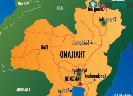 Ayutthaya và Chiang Mai (chấm màu xanh) là hai thành phố chịu ảnh hưởng nặng của lũ lụt. (Đồ họa: poleshift)