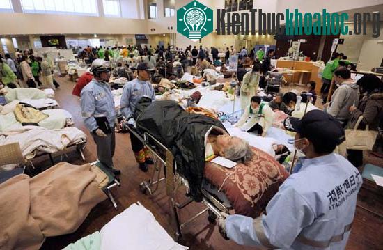 Trung tâm cứu nạn khẩn cấp Koriyama sáng 13/3.