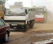 Những con đường vành đai suốt ngày mịt mù bụi cuốn