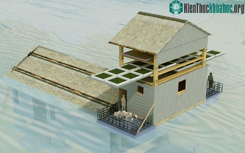 Ngôi nhà chống lũ của Nguyễn Ích Thắng. (Ảnh do nhân vật cung cấp)