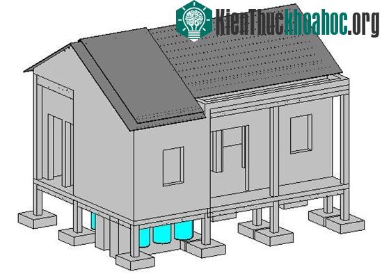 Khi nước lũ rút phần nổi sẽ trở về vị trí ban đầu.