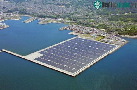 Ảnh nhà máy điện mặt trời Kagoshima Nanatsujima hiện có của Nhật. (Ảnh: Kyocera).