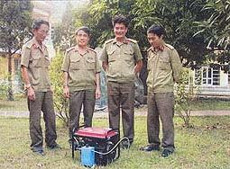 Máy phát điện công suất nhỏ của nhóm nghiên cứu khí sinh học