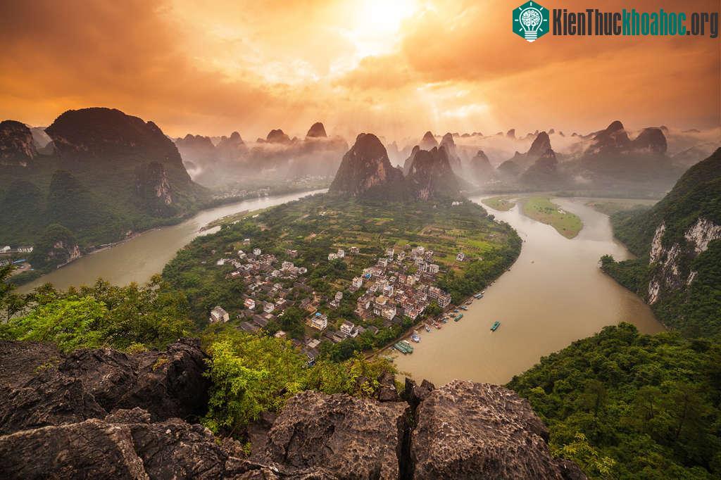 Phong cảnh đẹp như tranh vẽ ở Yangshuo, Xingping, Quảng Tây.