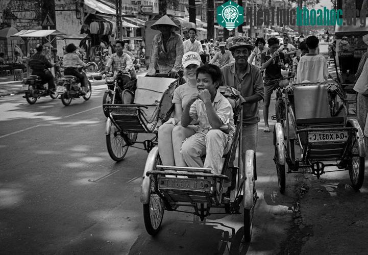 Những chiếc xích lô ở Chợ Lớn năm 1999.