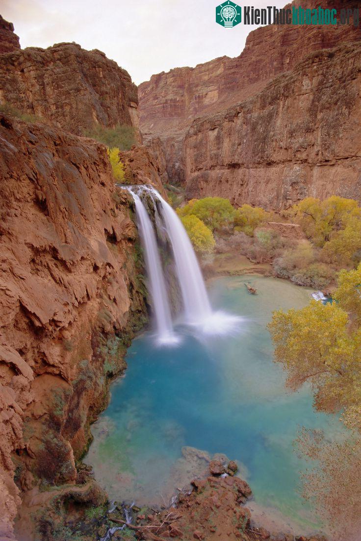 Thác Havasu, Arizona: Trước khi có thể hòa mình vào dòng nước xanh mát gần công viên quốc gia Grand Canyon này, bạn sẽ phải cuốc bộ cả chục dặm, nhưng...