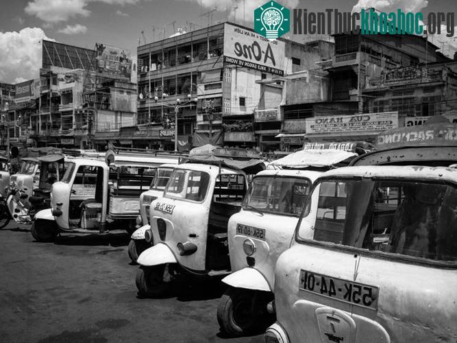 Bến xe lam đường Trang Tử, Chợ Lớn năm 1996.