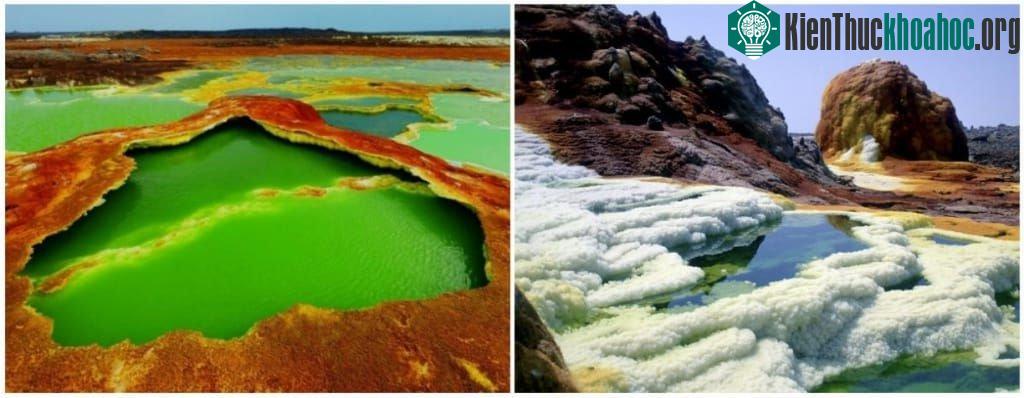 Dallol ở vùng trũng của sa mạc Danakil