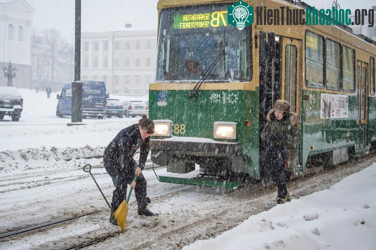 Nhiệt độ ở thủ đô Helsinki của Phần Lan rơi xuống mức -8 độ C.