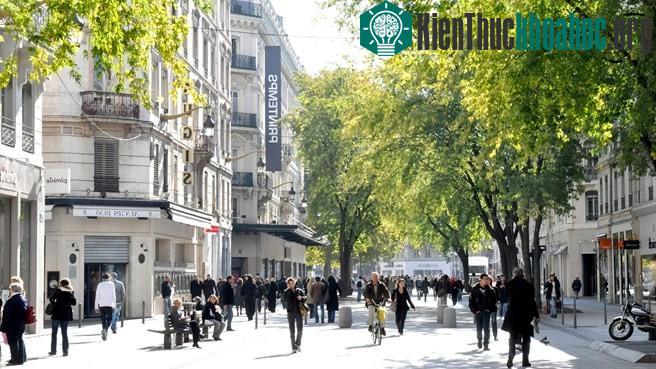 Phố République, Lyon, Pháp: Con phố mua sắm chính của Lyon thu hút du khách không chỉ nhờ những cửa hàng phong phú, mà còn do vẻ đẹp của các tòa nhà, hàng cây xanh mướt.