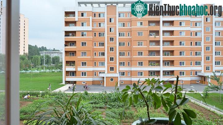Những căn hộ thông minh trong một chung cư kiểu mới ở Bình Nhưỡng.