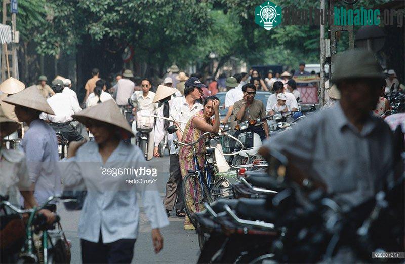Giờ cao điểm trên một tuyến phố.