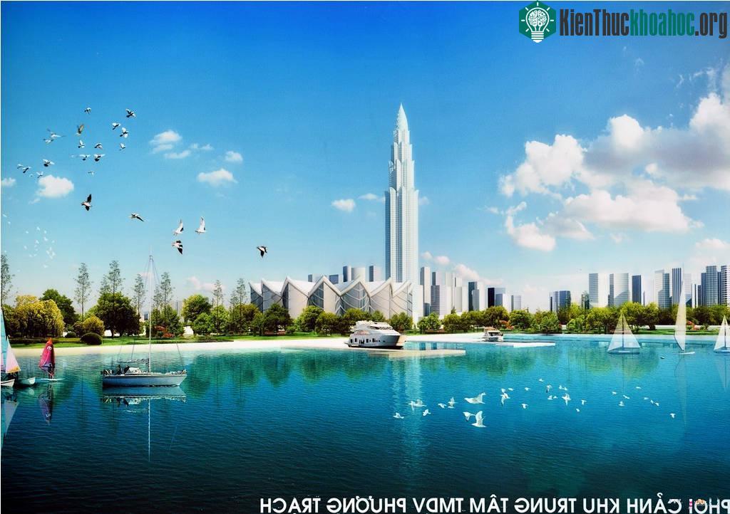 Trọng tâm của khu vực là Tháp tài chính thương mại Phương Trạch cao 108 tầng.