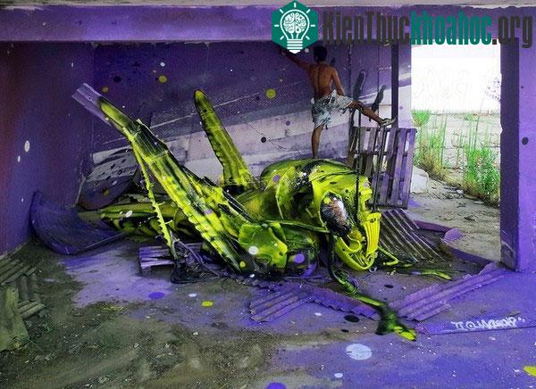 Street art: Ý tưởng tái sử dụng rác thú vị