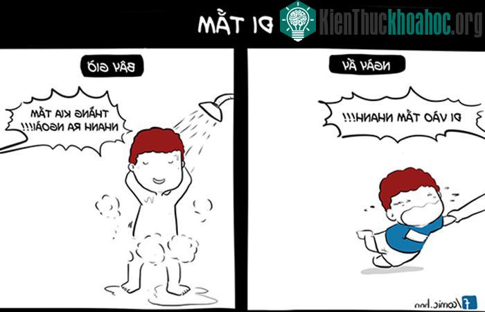 Lúc nhỏ đang chơi mà bị bắt đi tắm là nước mắt lưng tròng, kêu la thảm thiết. Giờ thì có "gấu" rồi nên tự giác biết sạch sẽ không cần ai nhắc nhở