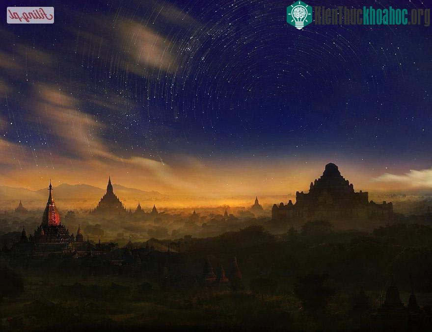 Xứ sở có hàng nghìn ngôi chùa tại Bagan, Myanmar huyền ảo trong ráng chiều.
